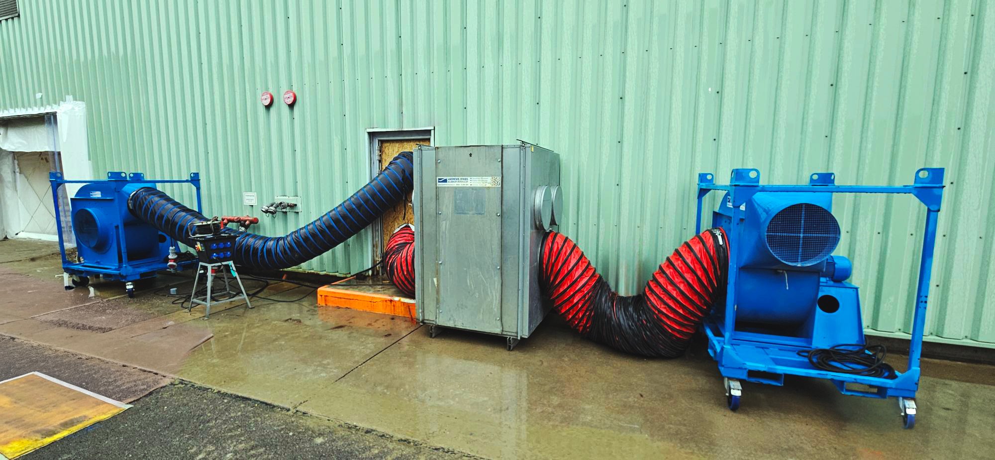 Ventilatieoplossing houdt werkomgeving stofvrij tijdens vloerwerken